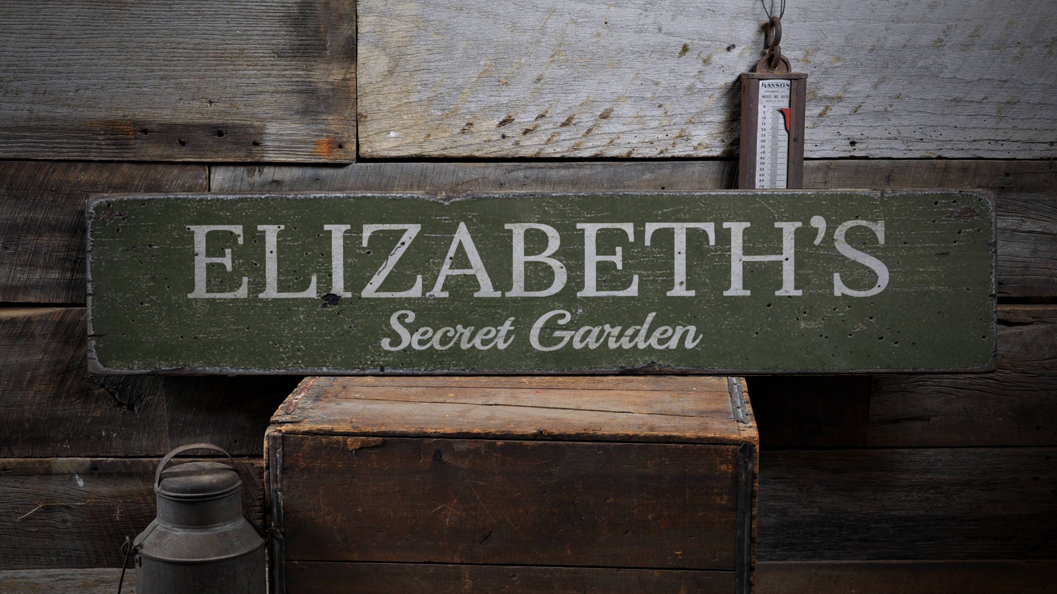 Secret Garden Sign, Wood Garden Decor, Gardener Name Sign, Custom Garden Gift, Secret Garden Decor, HandMade Vintage Wooden Sign 