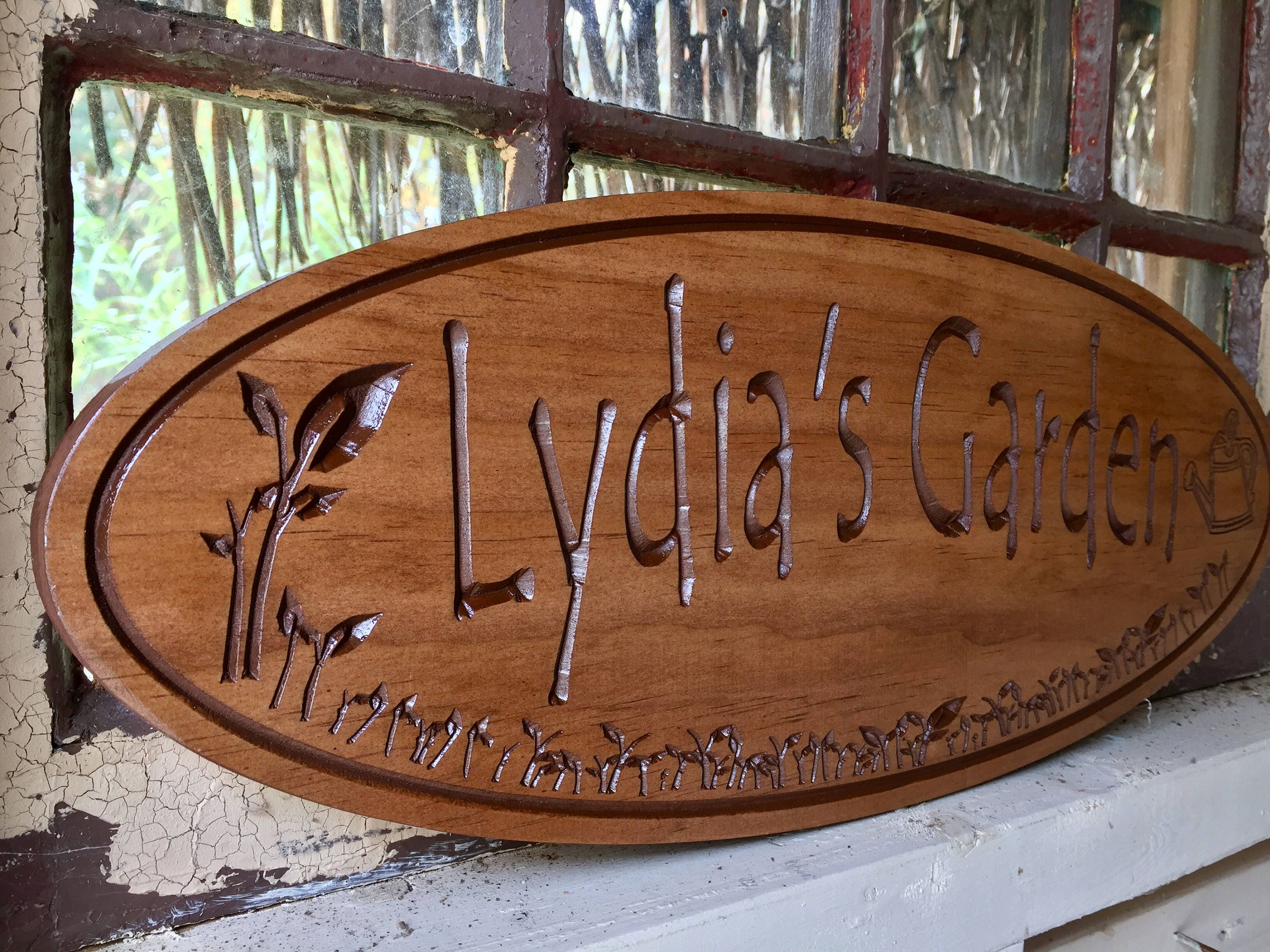 Custom Wood Sign for Garden, Personalizable gift, Welcome Sign, New Home gift, Greenhouse she shed Signs, Mothers Day Gift