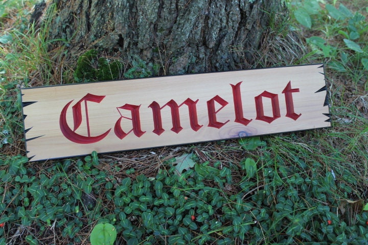 Secret Garden Directional Arrow Sign / Fictional Destination Fantasy Decor / Library Sign Book Lover / Carved Wooden Beach Trail Sign