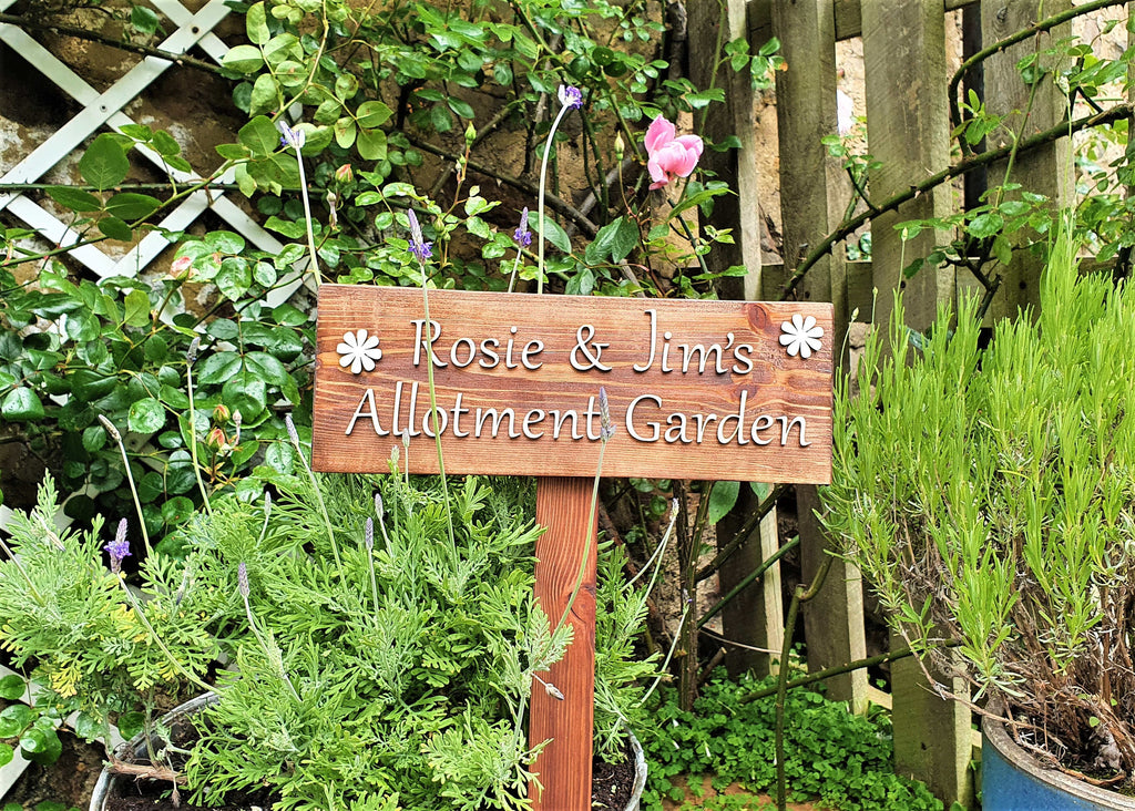 Personalised Garden Sign, House Sign, Garden Decor, House Name Sign, Business Sign, plaque, Solid Wood, Garden ornament, Personalised Gift