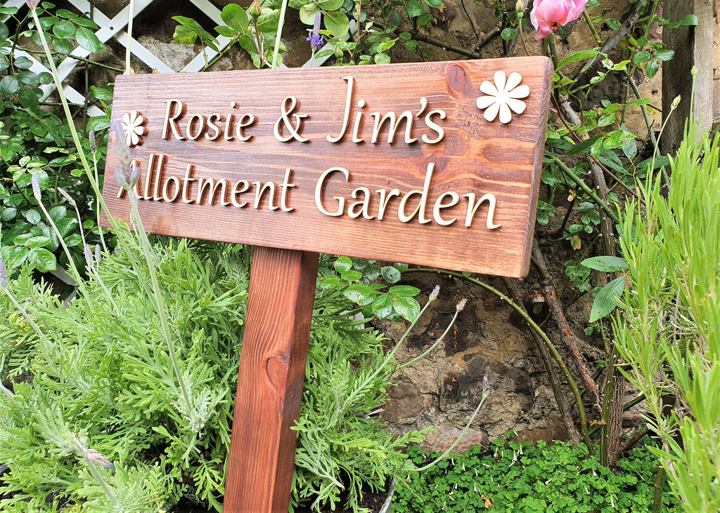 Personalised Garden Sign, House Sign, Garden Decor, House Name Sign, Business Sign, plaque, Solid Wood, Garden ornament, Personalised Gift