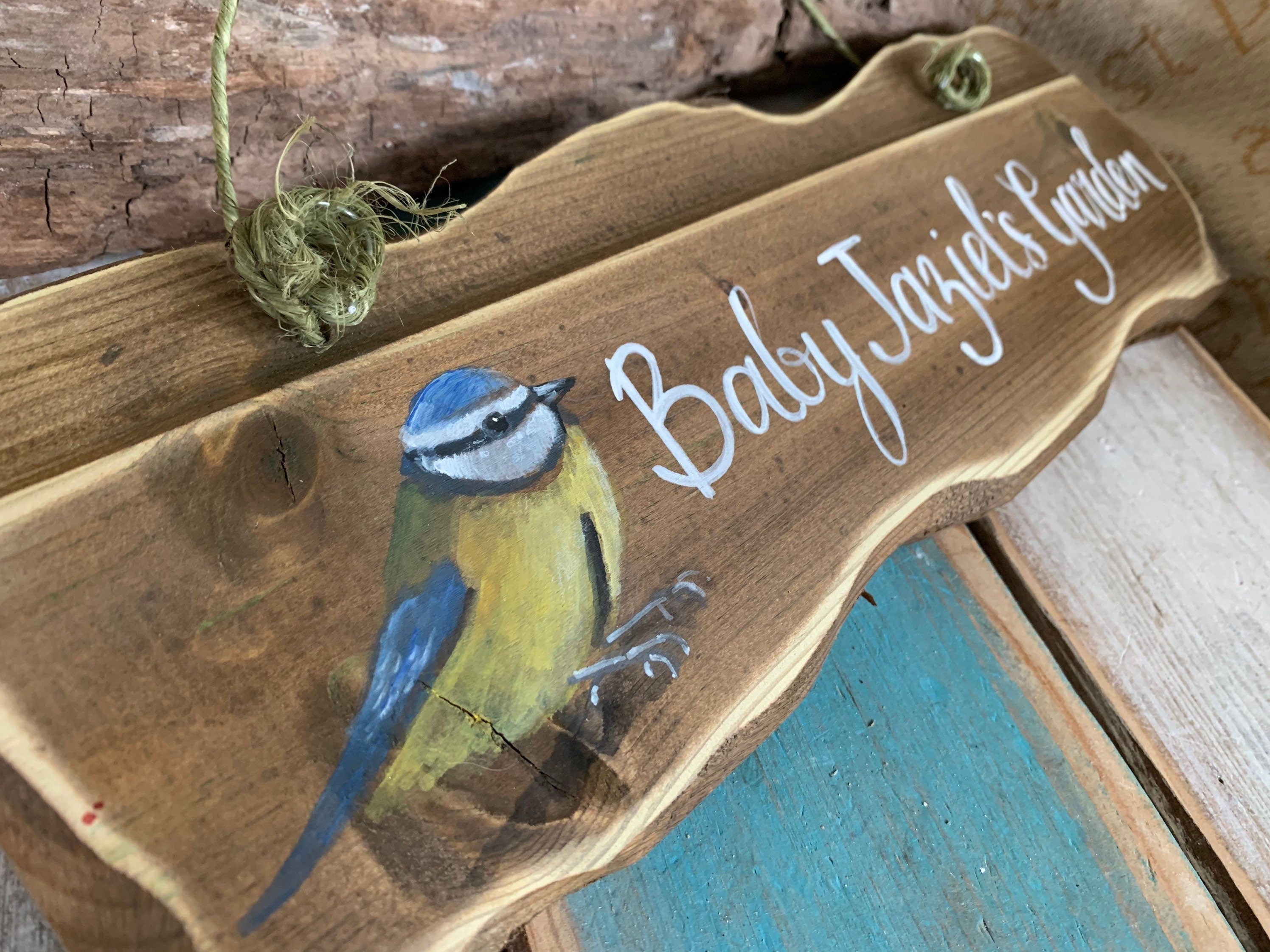 Custom Grandad's garden plaque. Unique birthday, anniversary & memorial gift. Trespassers will be composted sign. Handpainted custom sign