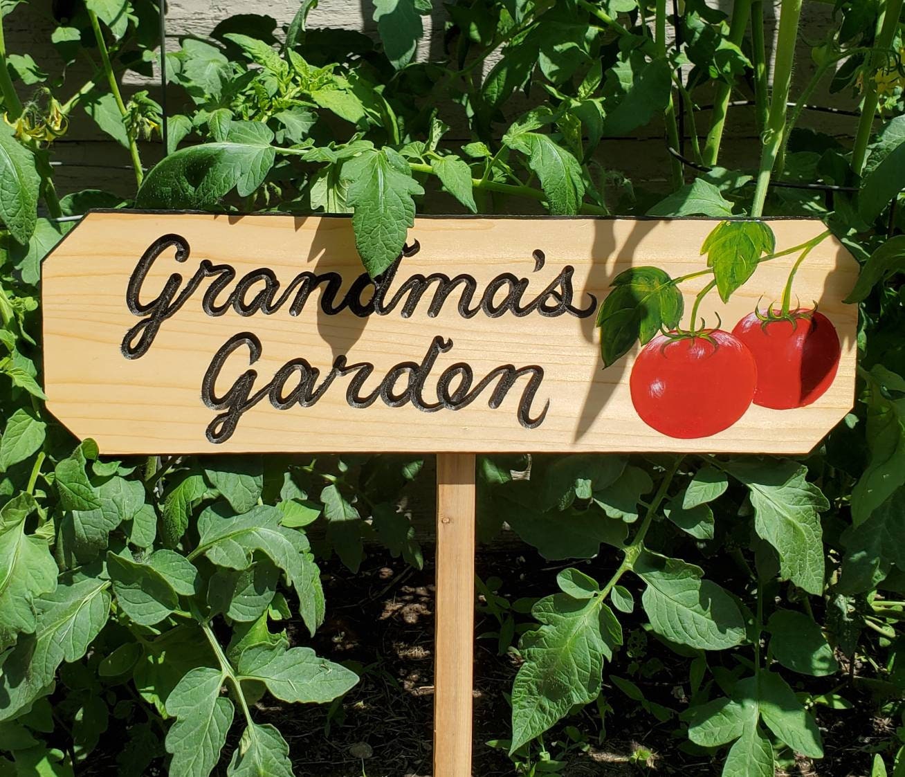 Sunflower Garden Sign Custom carved Garden Signs Personalized Garden Signs Carved wood Signs