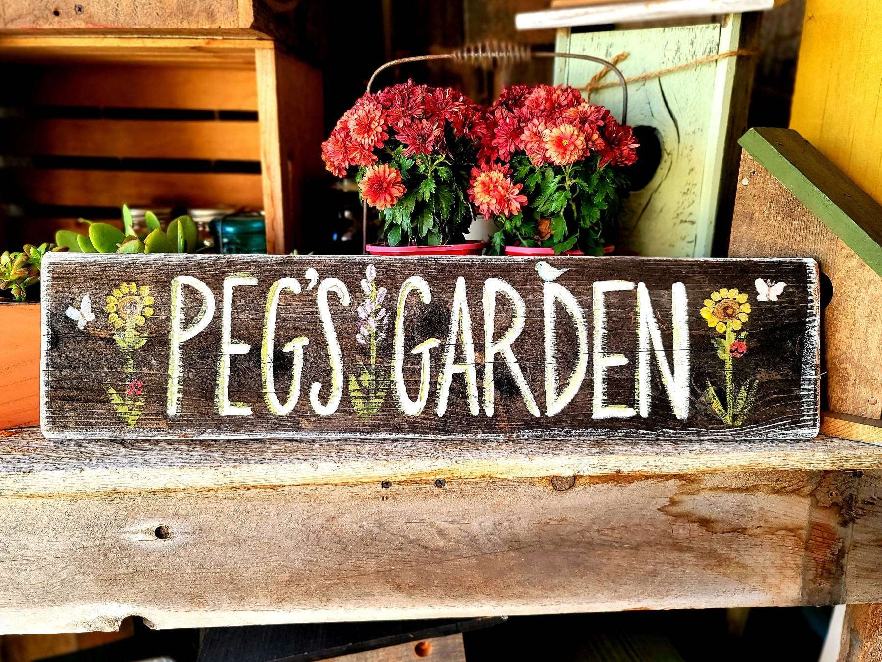 custom wood sign,garden sign personalized,garden sign wood,gift for gardeners,family name custom sign,children's garden sign,Moms garden