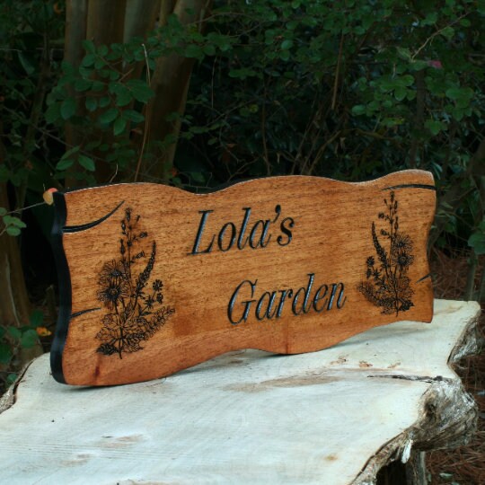 Garden Sign - Carved Wood Sign - Herb Garden - Customized Sign - Personalized Gift - Wood Sign - Vegetable Garden