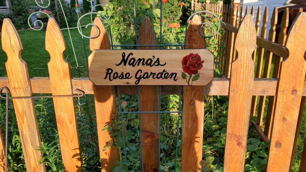 Sunflower Garden Sign Custom carved Garden Signs Personalized Garden Signs Carved wood Signs
