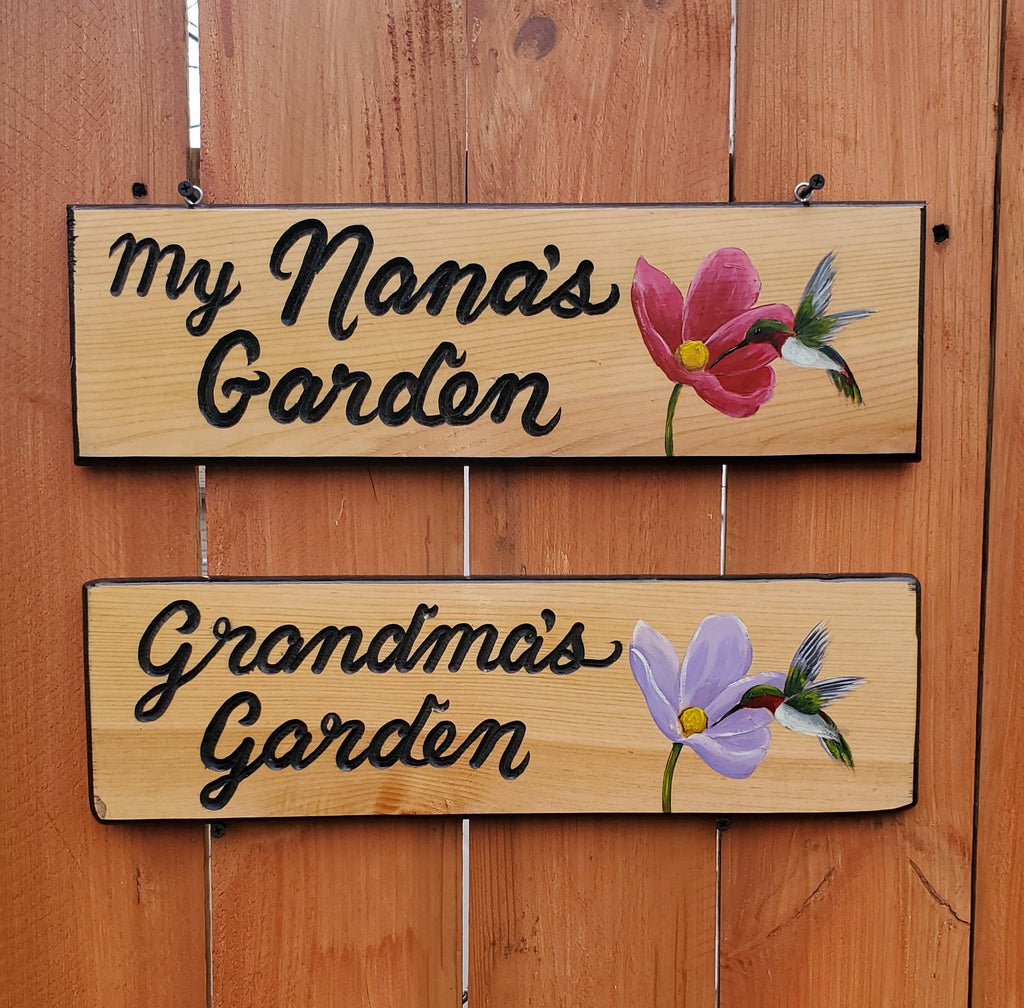 Sunflower Garden Sign Custom carved Garden Signs Personalized Garden Signs Carved wood Signs