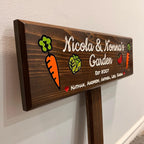 Custom Garden Sign with Stake included, Personalized Garden Marker, Vegetable Stake Sign, Yard and Patio Decor, Father's Day Gift
