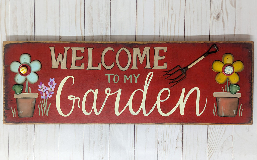 Wood Sign/Garden Theme/Made per Order not ready to ship