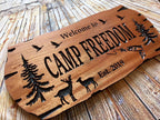Custom Wooden Signs, Large Outdoor Sign, Rot Resistant Wood, Nature Inspired Cabin and Camp Sign, Rustic design, Wildlife Lodge Plaque