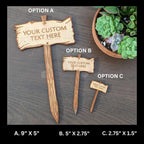 Gift For Plant Lover | Custom Sign For House Plant | Small Garden Signs