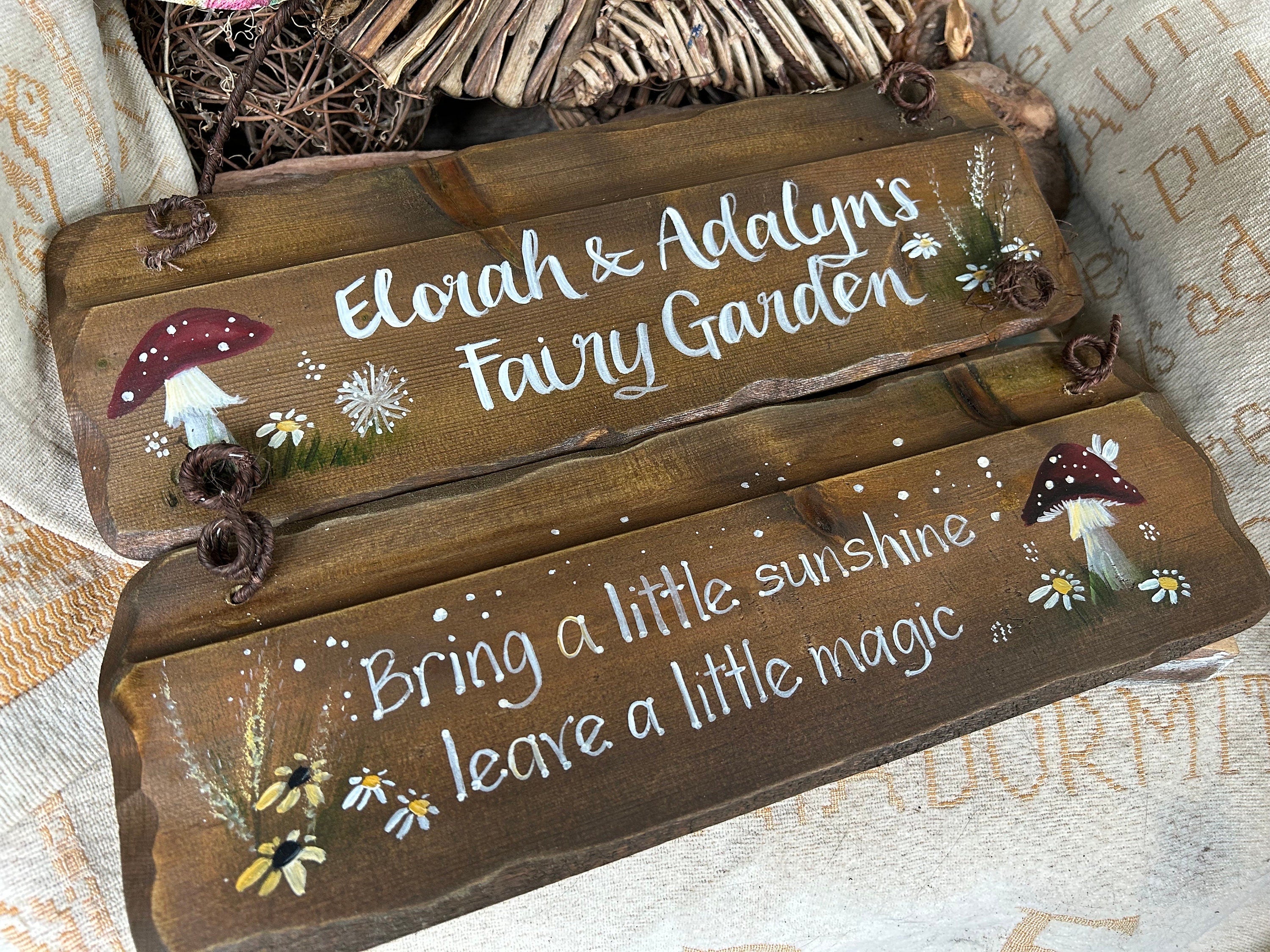 Custom Grandad's garden plaque. Unique birthday, anniversary & memorial gift. Trespassers will be composted sign. Handpainted custom sign