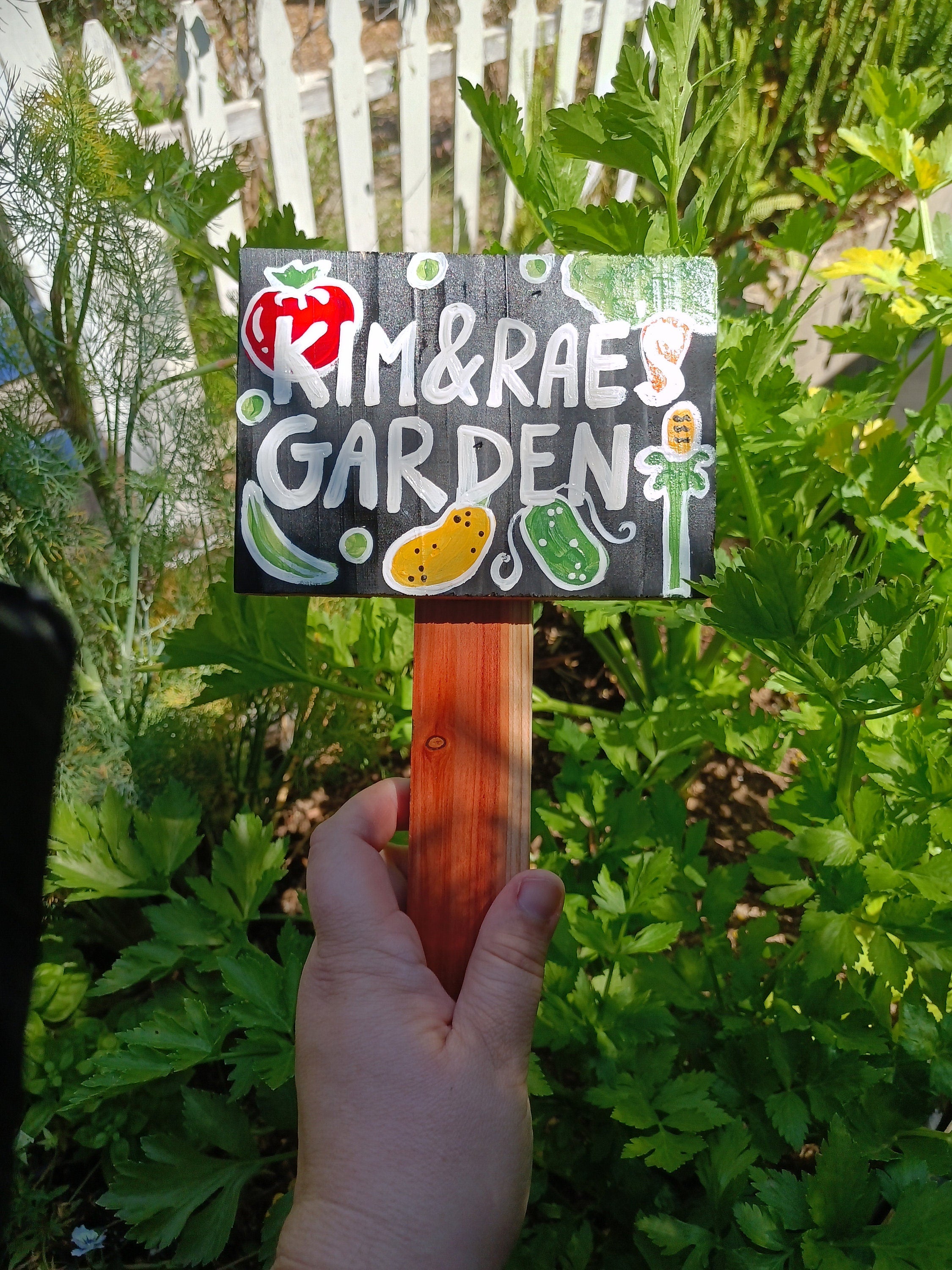 Personalized Vegetable Garden Sign, Custom Name Wood Garden Sign, Garden Gift