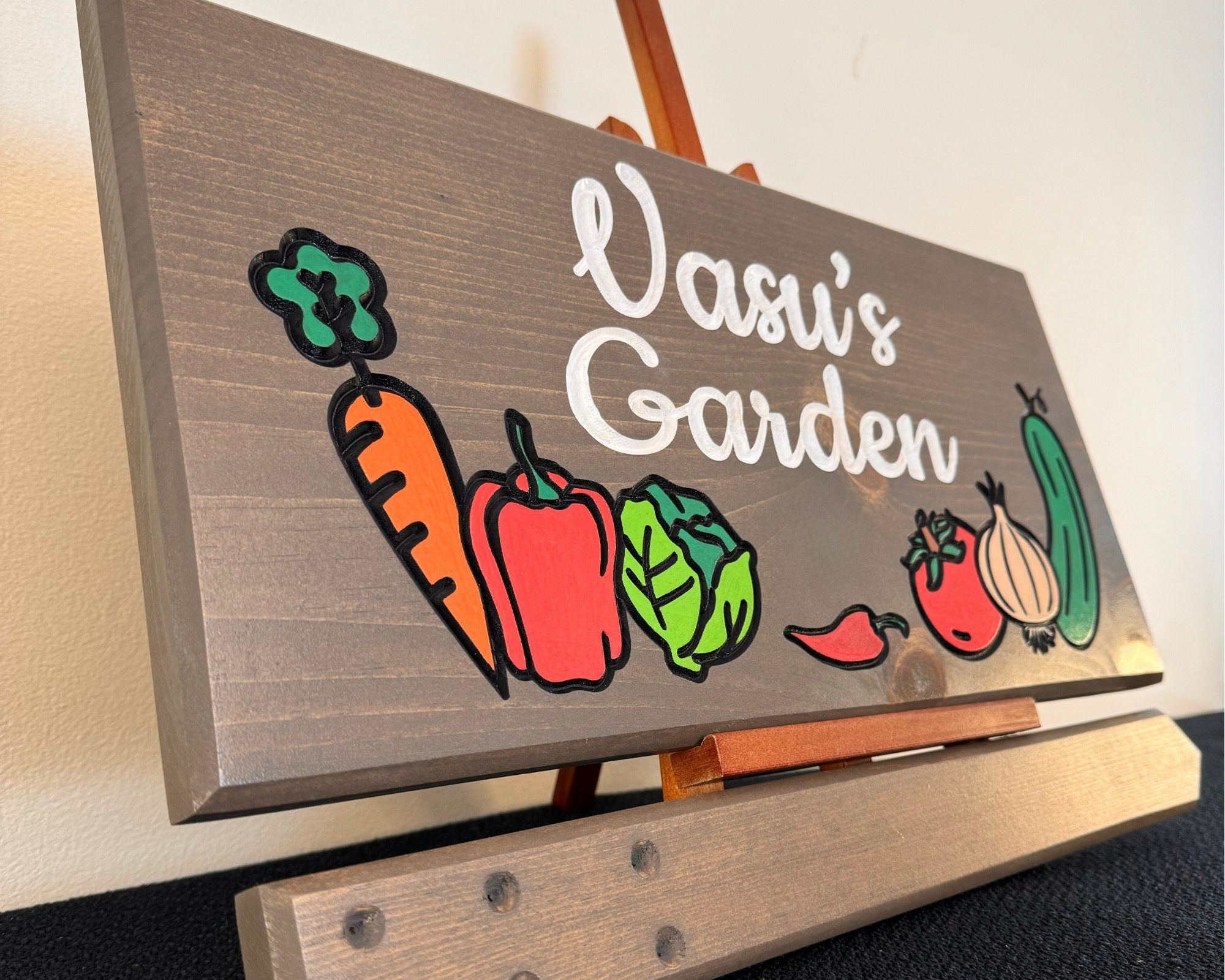 Custom Garden Sign with Stake included, Personalized Garden Marker, Vegetable Stake Sign, Yard and Patio Decor, Father's Day Gift