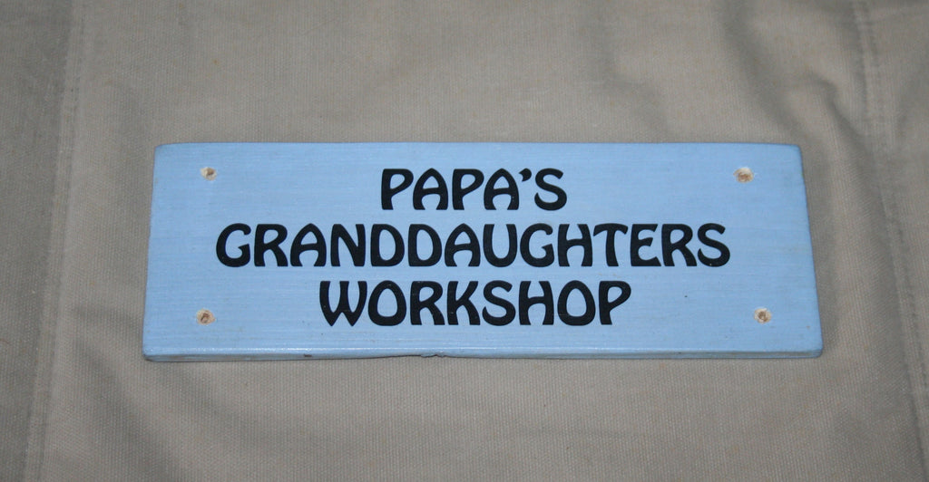 Handmade Personalised Sign Wooden Custom Message Bithday Dad Daddy Grandad Taid Name Words Outdoor Garden Shed Rescue Upcycle 8438549477700