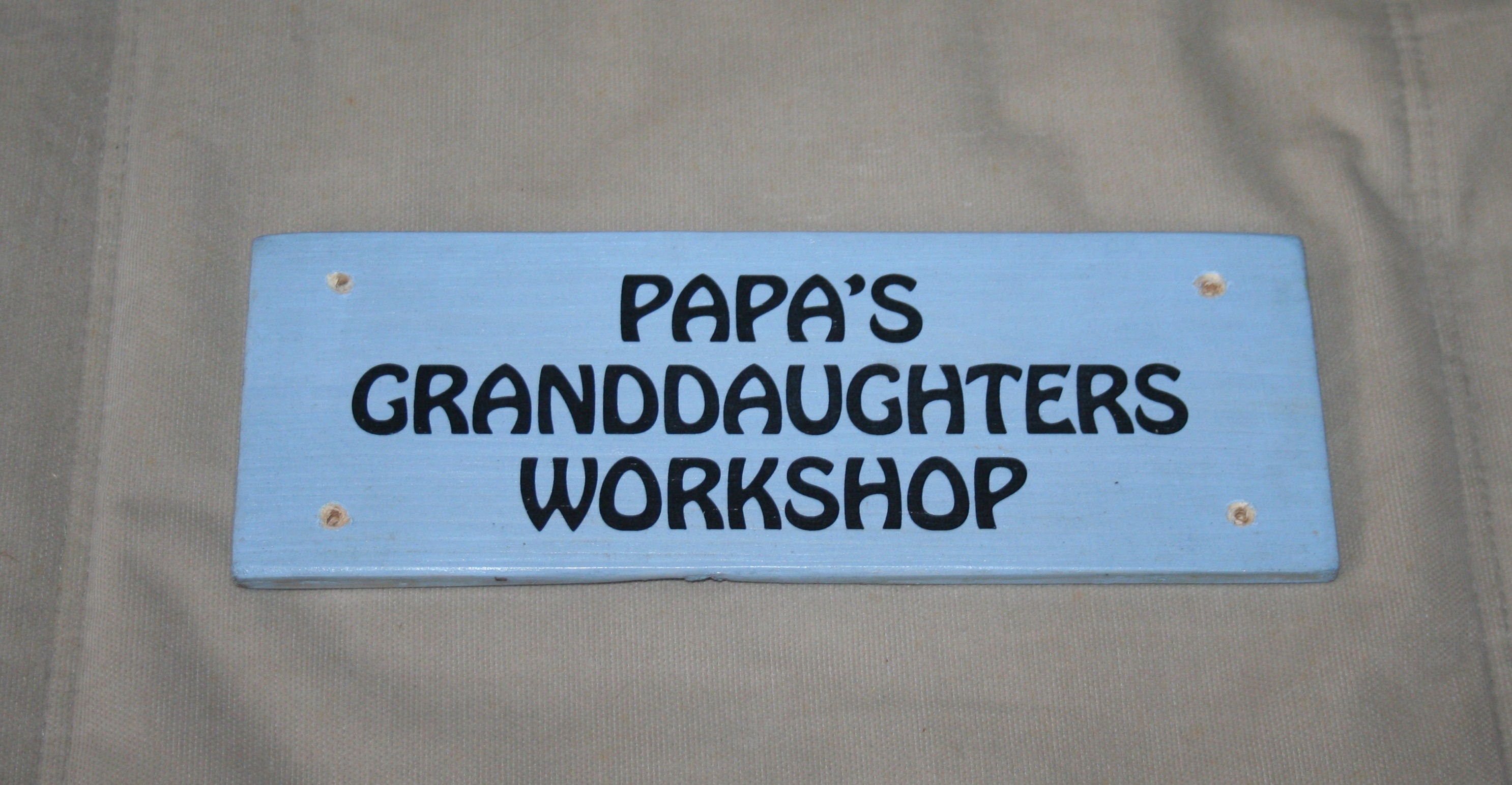 Handmade Personalised Sign Wooden Custom Message Bithday Dad Daddy Grandad Taid Name Words Outdoor Garden Shed Rescue Upcycle 8438549477700
