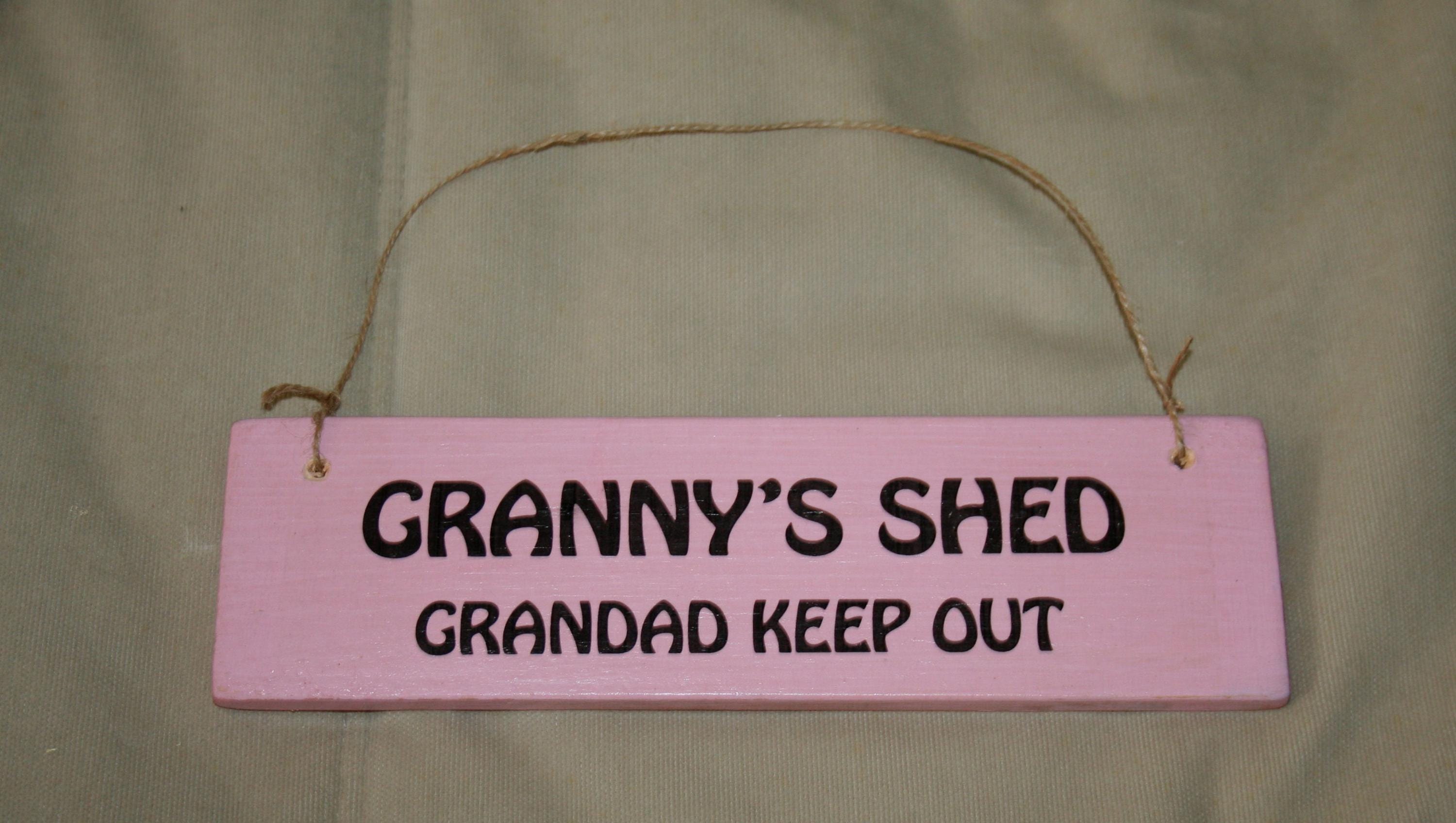 Handmade Personalised Sign Wooden Custom Message Bithday Dad Daddy Grandad Taid Name Words Outdoor Garden Shed Rescue Upcycle 8438549477700