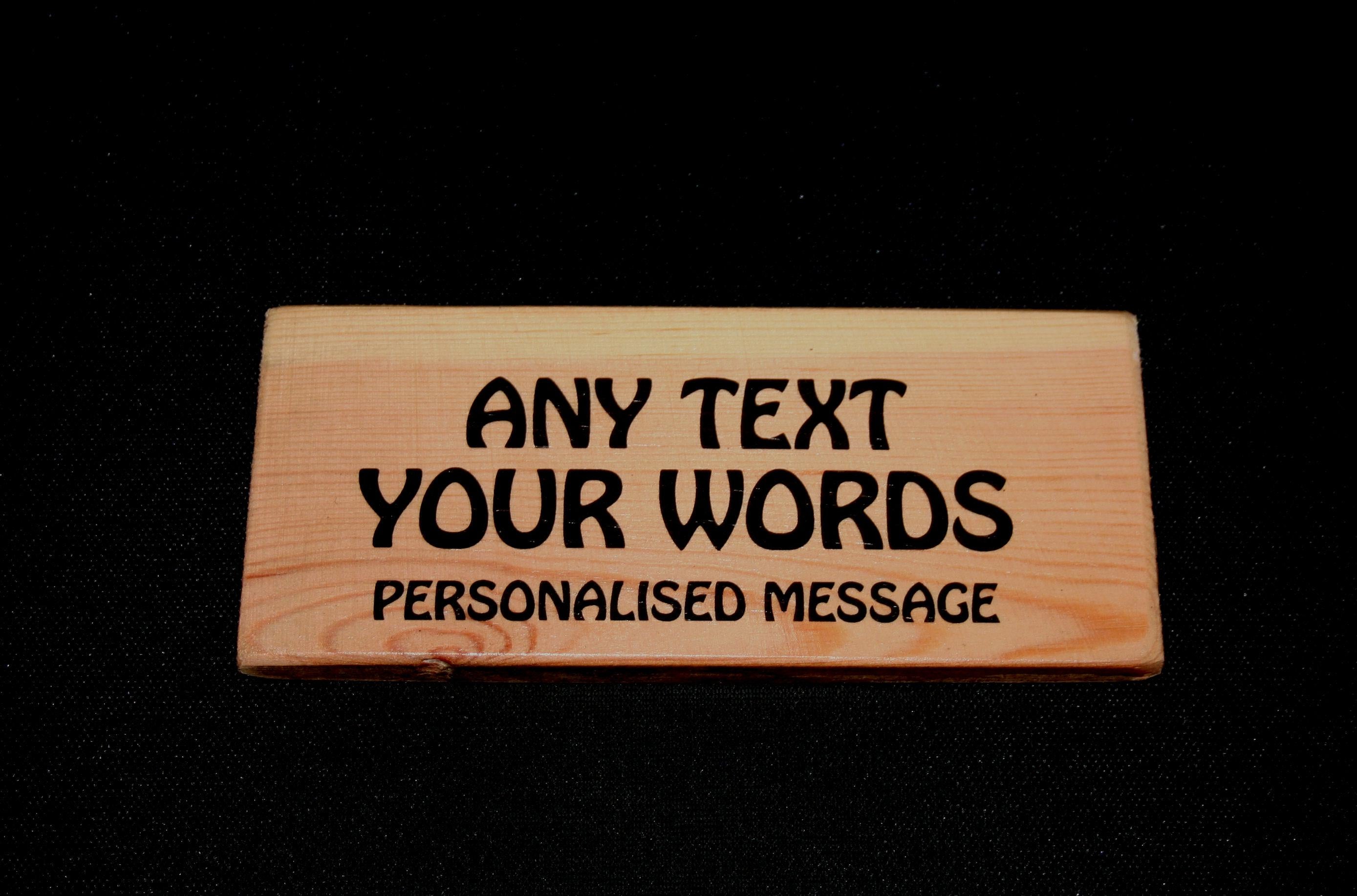Handmade Personalised Sign Wooden Custom Message Bithday Dad Daddy Grandad Taid Name Words Outdoor Garden Shed Rescue Upcycle 8438549477700