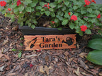 Custom Wood Garden Sign, Personalized Name Gardening Sign, Customized Rustic Carved Wooden Outdoor Plaque, Outside Gardening Decoration Gift