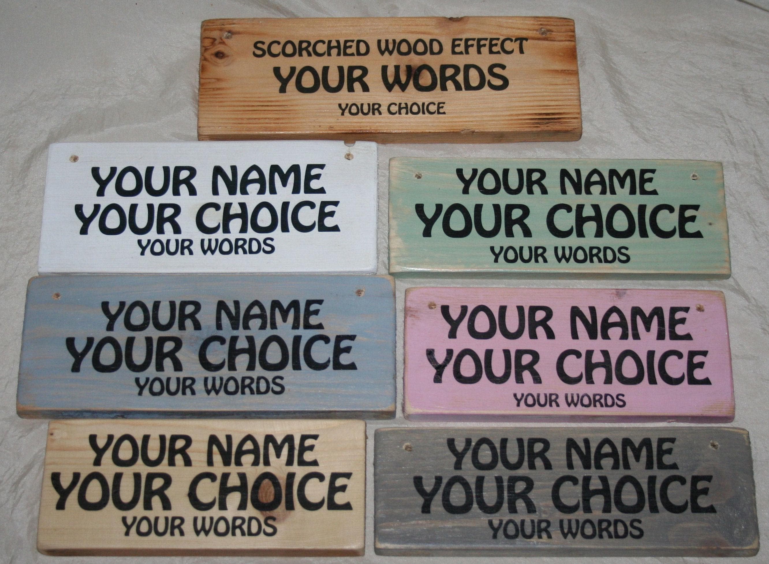 Handmade Personalised Sign Wooden Custom Message Bithday Dad Daddy Grandad Taid Name Words Outdoor Garden Shed Rescue Upcycle 8438549477700