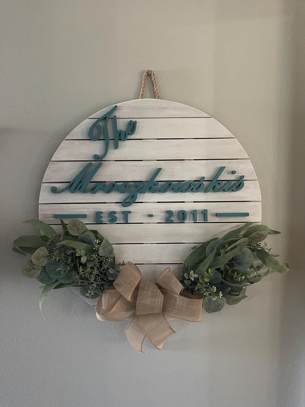 Customized Family Wall & Door Decor Hanging Sign