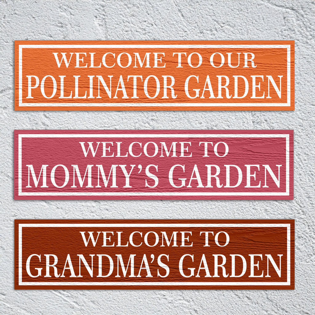 Rustic Garden Greeting Sign Personalized with Name - Custom Outdoor Welcome Sign for Home or a Gift for Gardner Papa, Grandpa, Dad
