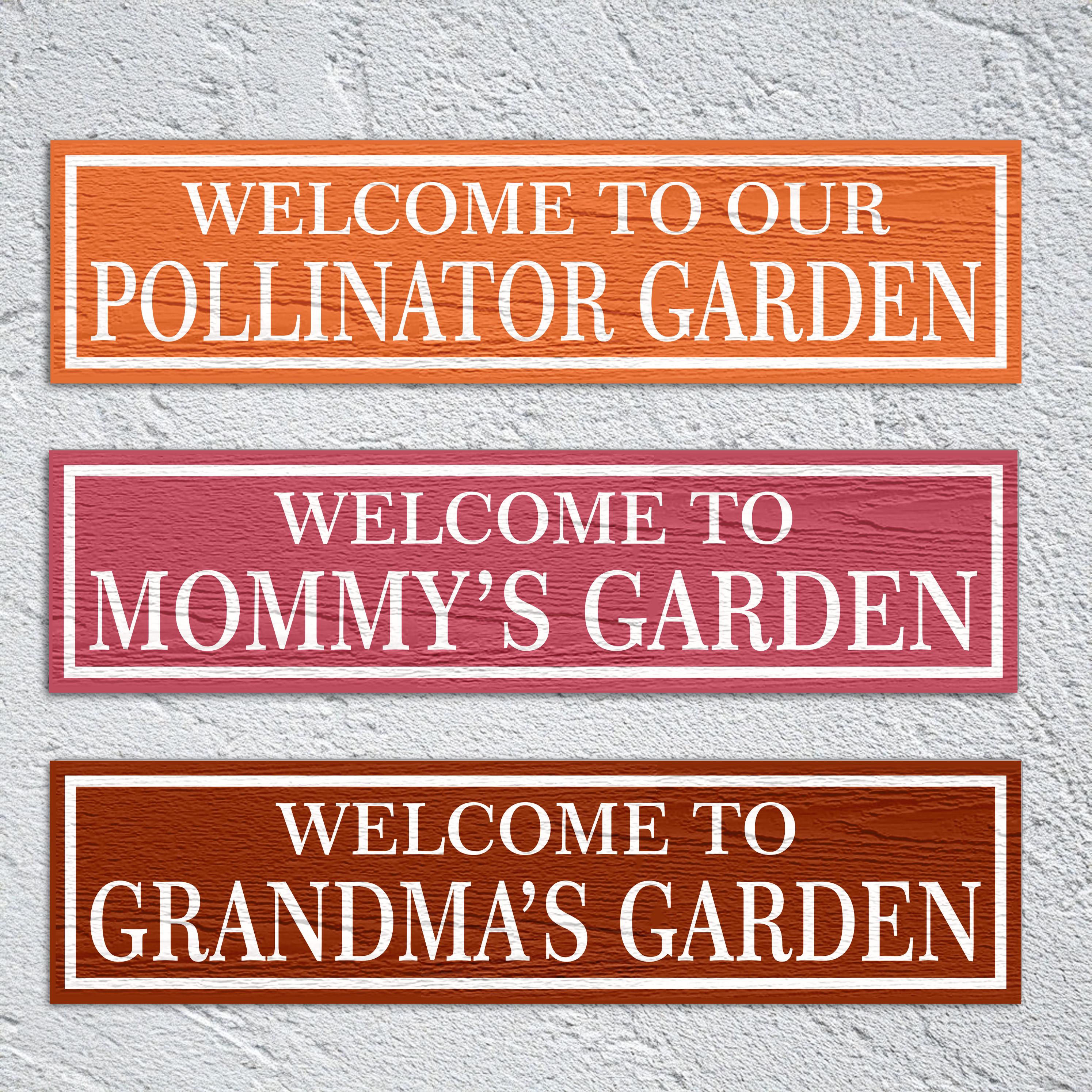 Rustic Garden Greeting Sign Personalized with Name - Custom Outdoor Welcome Sign for Home or a Gift for Gardner Papa, Grandpa, Dad
