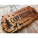 Custom Wooden Signs, Large Outdoor Sign, Rot Resistant Wood, Nature Inspired Cabin and Camp Sign, Rustic design, Wildlife Lodge Plaque
