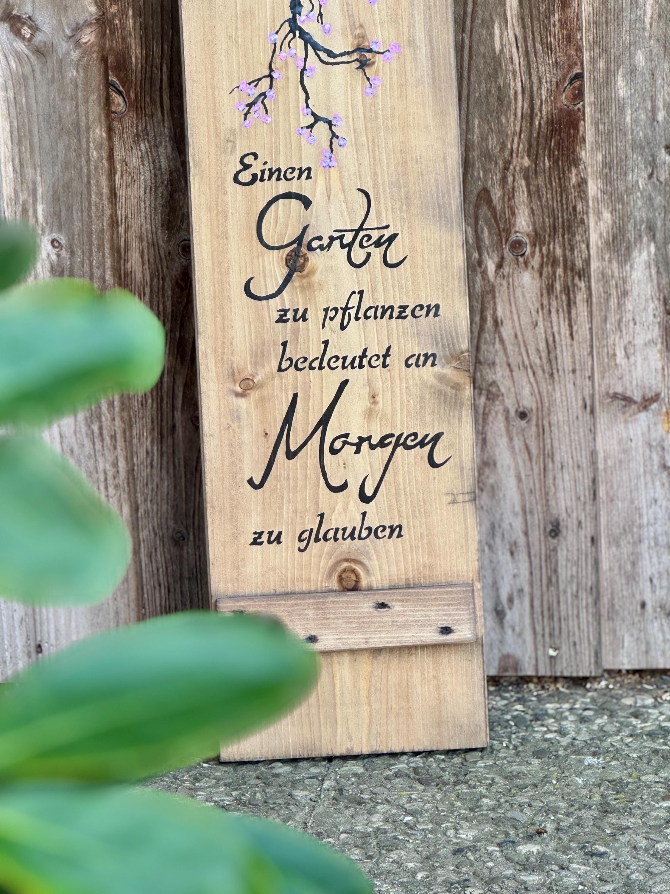 Front door decoration garden picture wooden picture garden decoration cottage garden gift idea