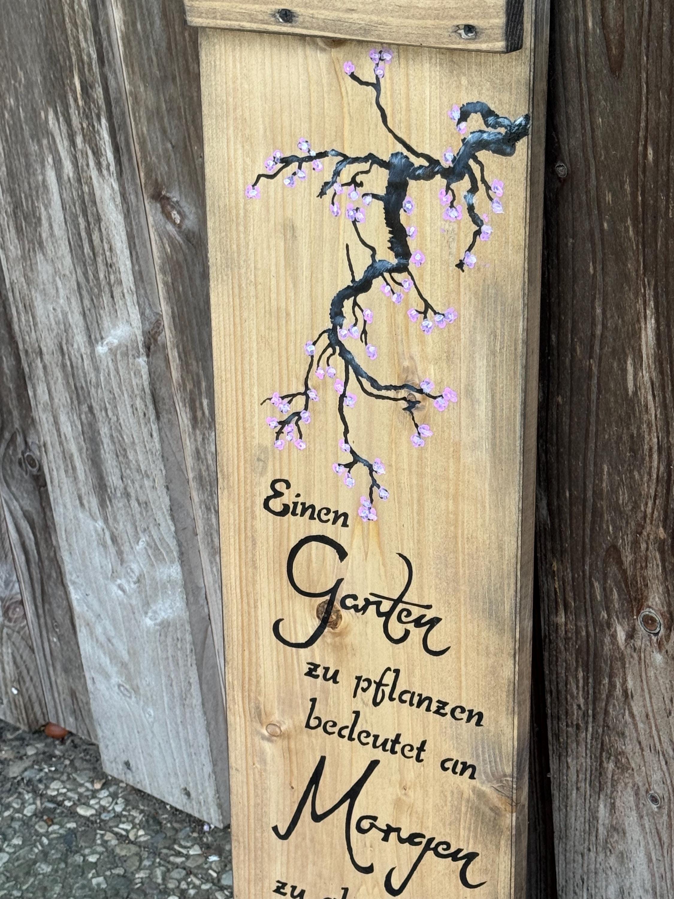 Front door decoration garden picture wooden picture garden decoration cottage garden gift idea