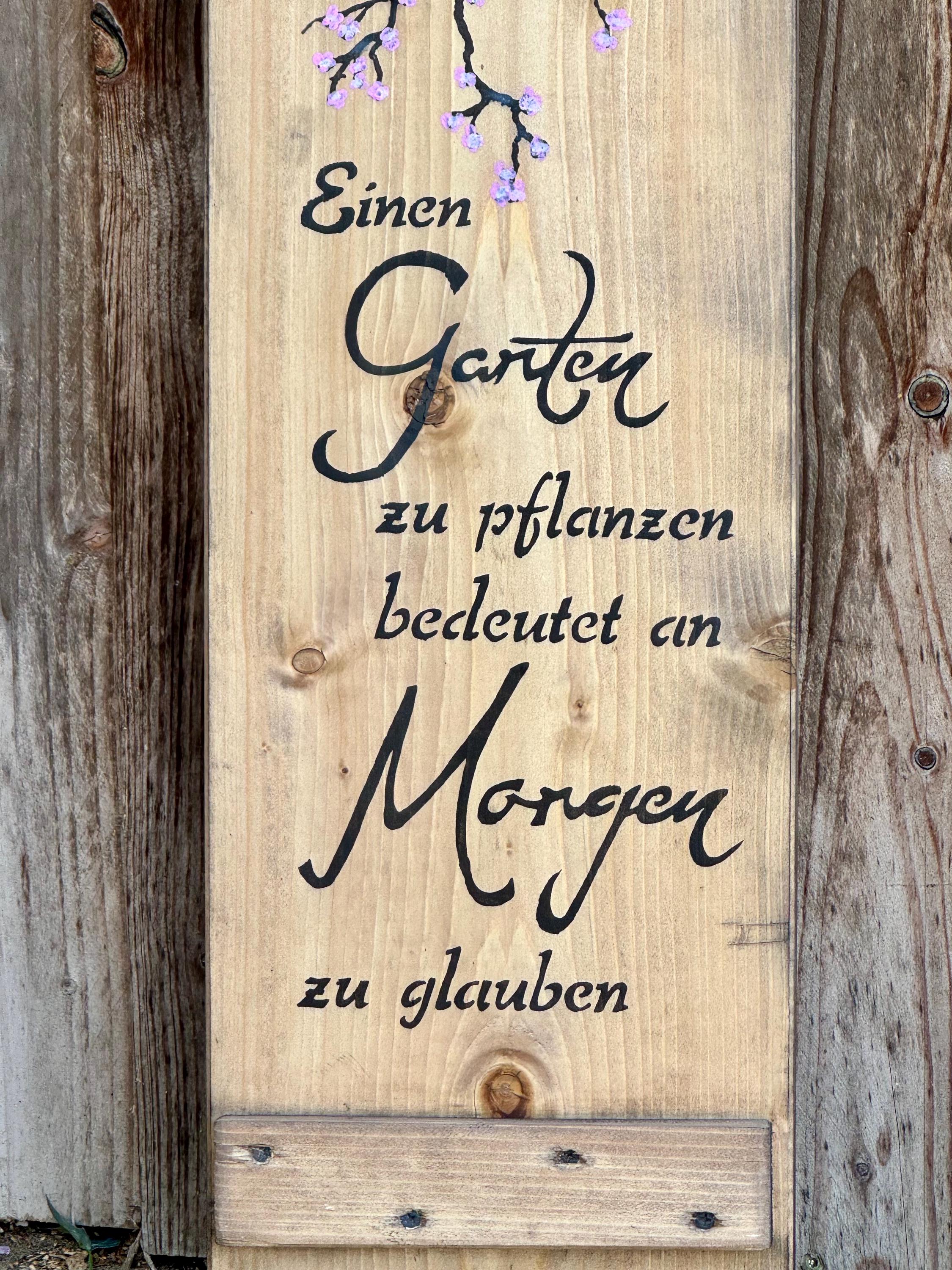 Front door decoration garden picture wooden picture garden decoration cottage garden gift idea