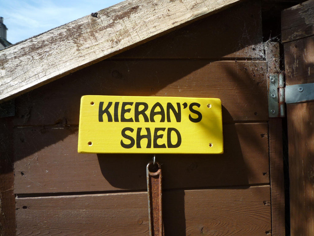 Handmade Personalised Sign Wooden Custom Message Bithday Dad Daddy Grandad Taid Name Words Outdoor Garden Shed Rescue Upcycle 8438549477700