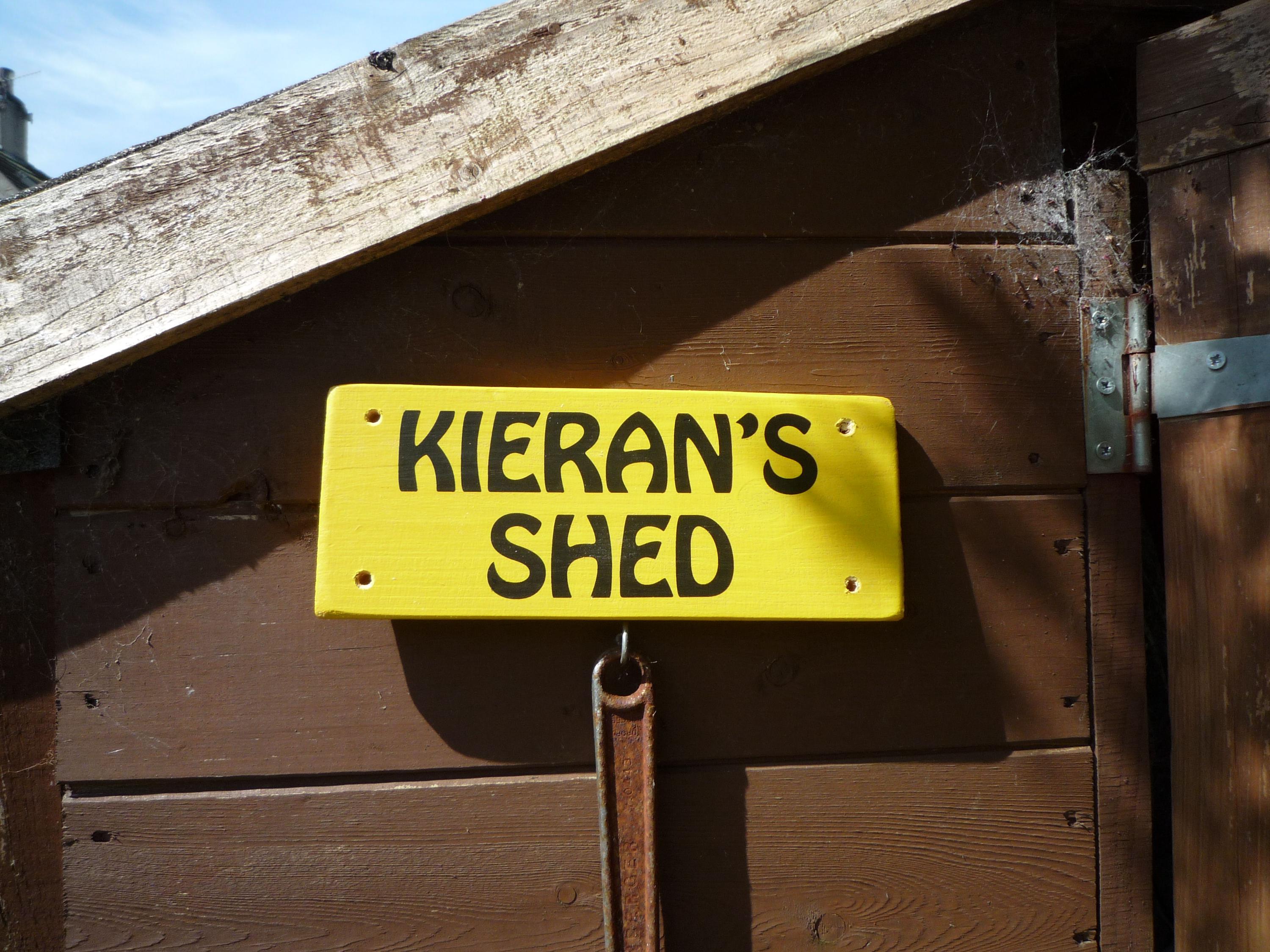 Handmade Personalised Sign Wooden Custom Message Bithday Dad Daddy Grandad Taid Name Words Outdoor Garden Shed Rescue Upcycle 8438549477700