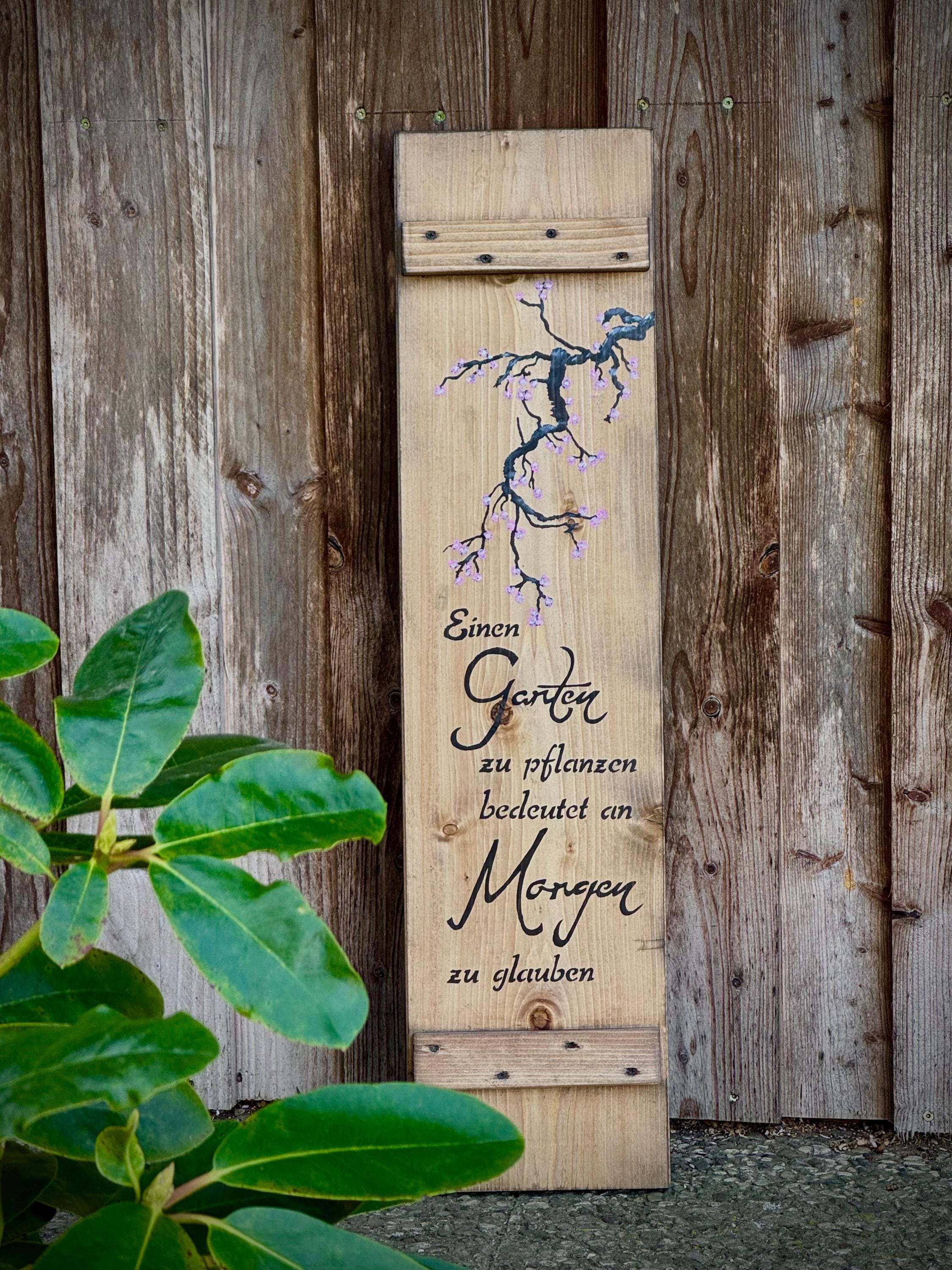 Front door decoration garden picture wooden picture garden decoration cottage garden gift idea