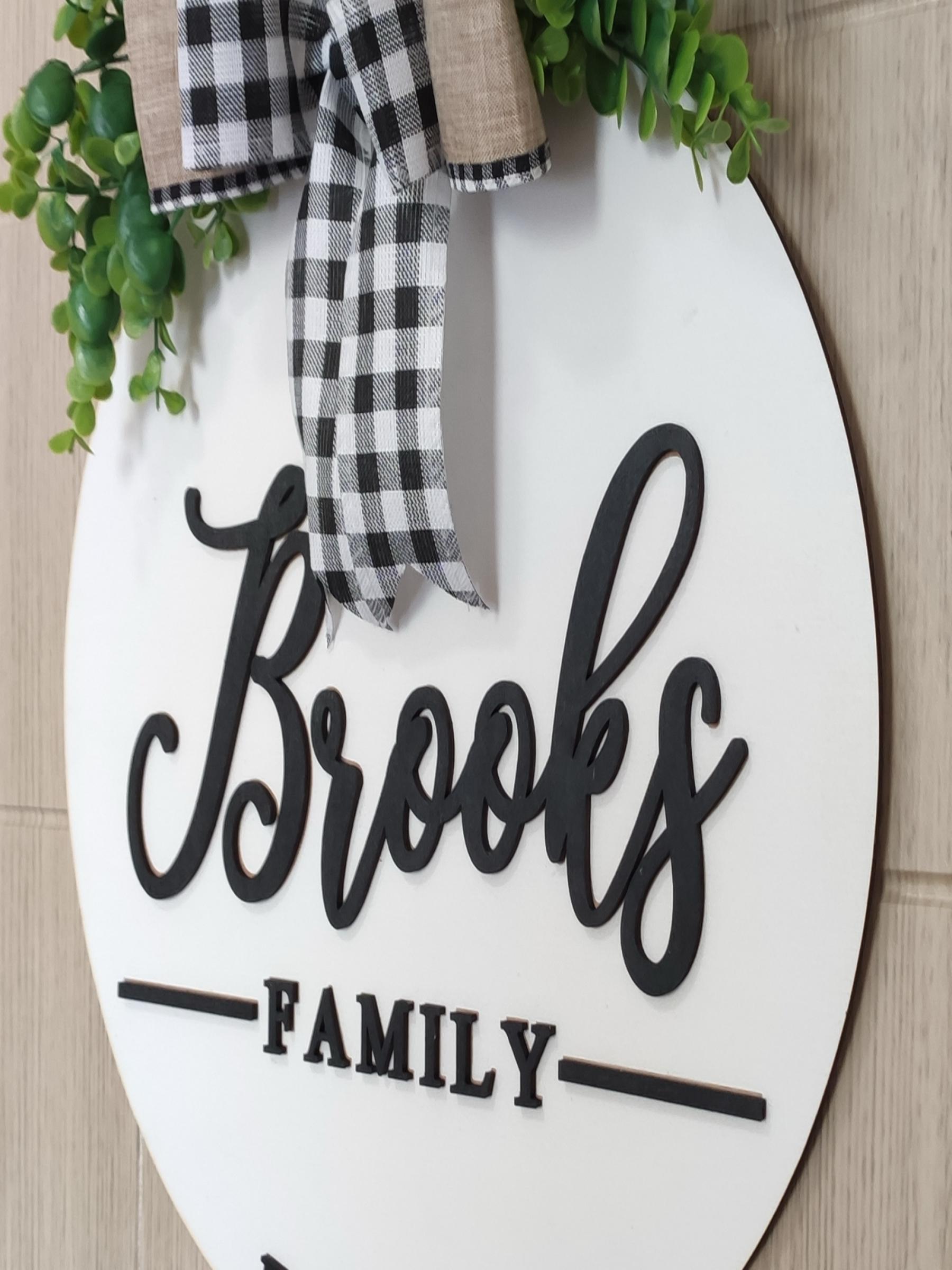 Personalized Welcome Sign Wreath Hanger