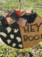 Halloween Hey Boo  wooden door hanger