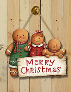 Gingerbread House Christmas Door Sign