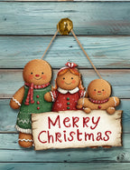 Gingerbread House Christmas Door Sign