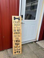 Custom Hand-Painted Dog Welcome Porch Sign