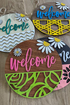 Floral Welcome Sign – Ideal Gift for Home Entry