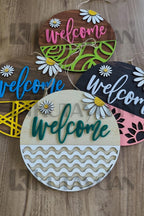 Floral Welcome Sign – Ideal Gift for Home Entry