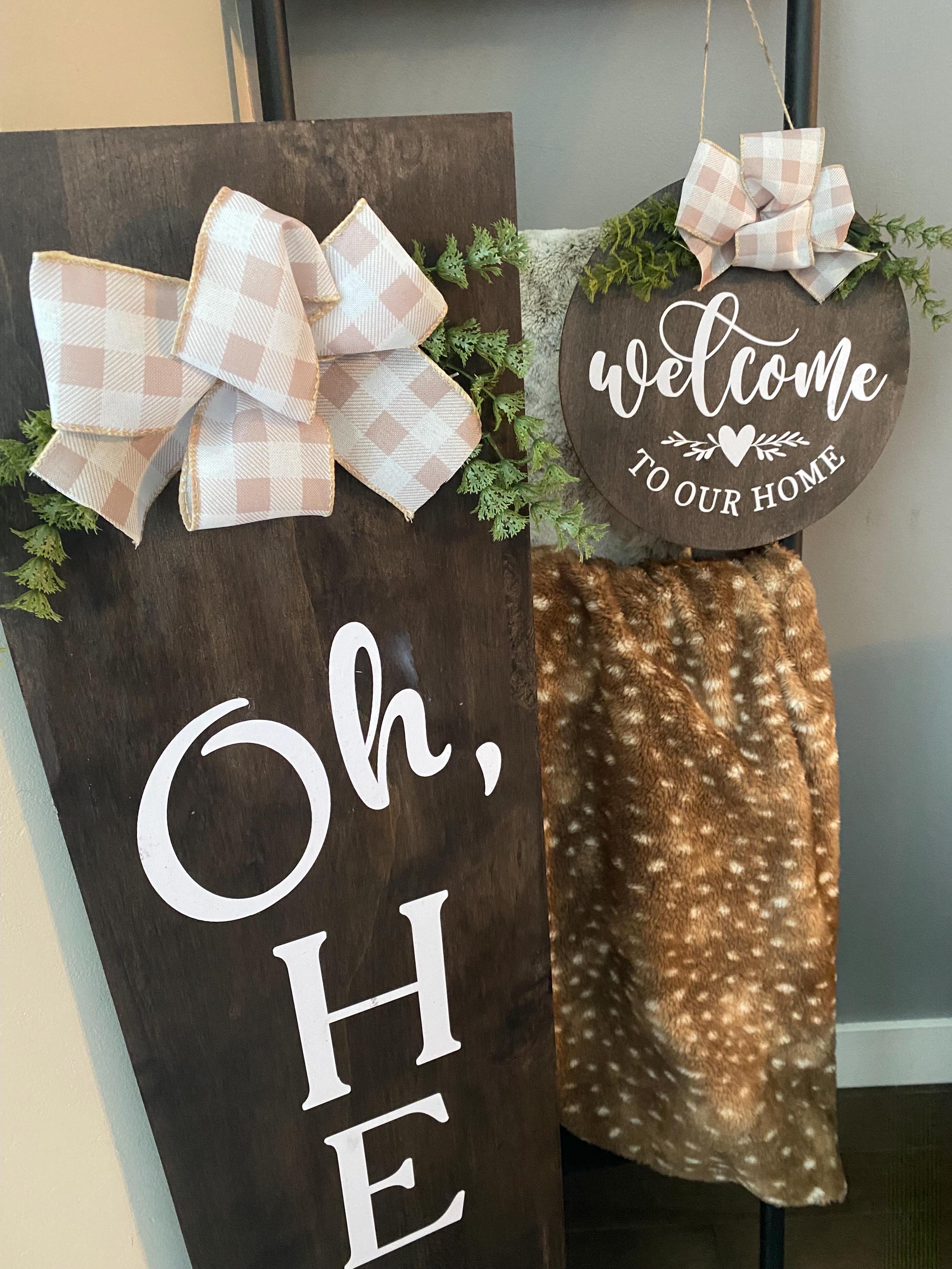 Rustic Welcome Porch Sign & Door Hanger