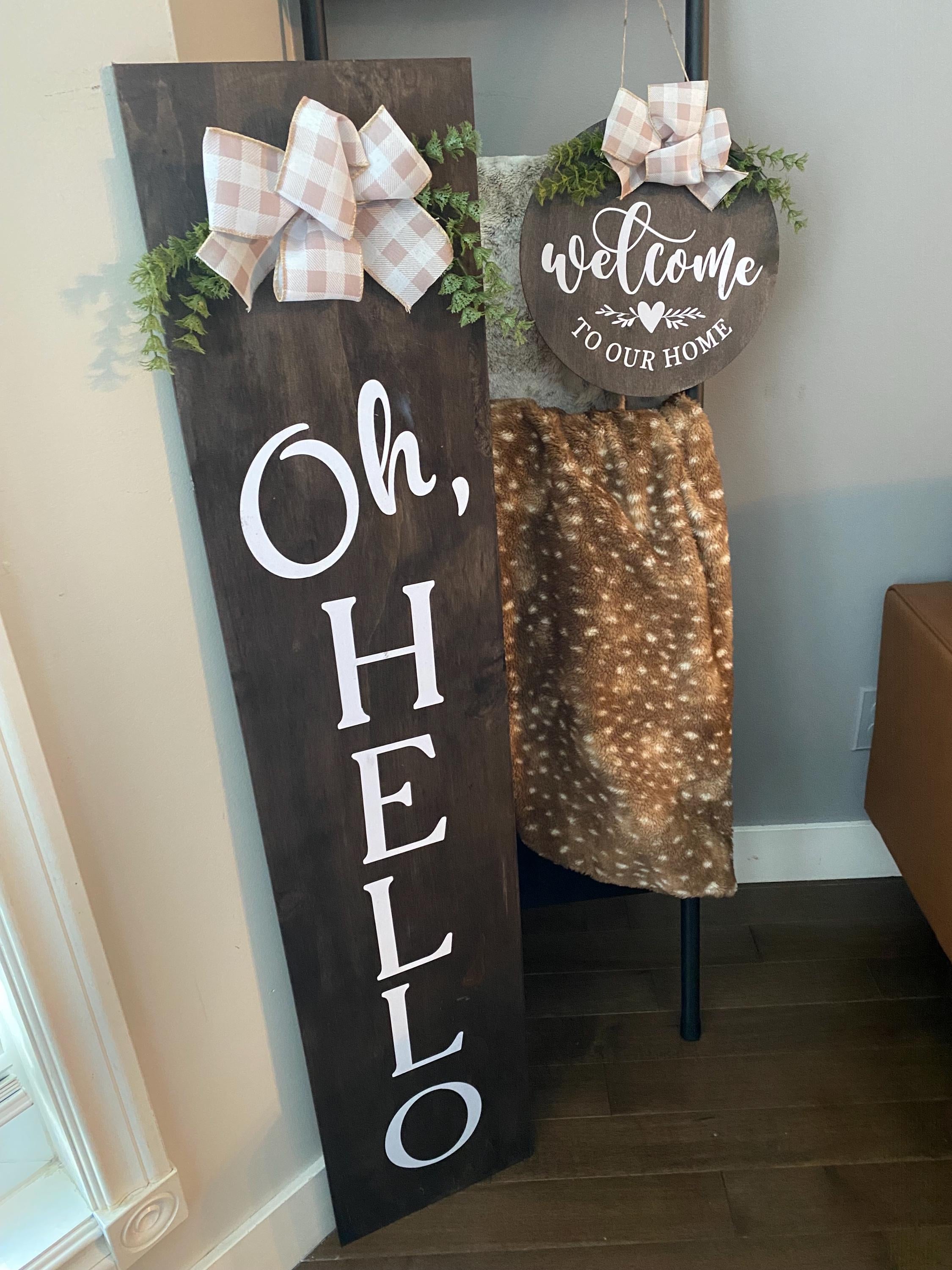 Rustic Welcome Porch Sign & Door Hanger
