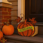 Layered Pumpkin Welcome Door Hanger