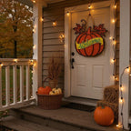 Layered Pumpkin Welcome Door Hanger