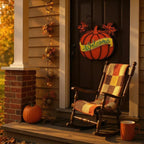 Layered Pumpkin Welcome Door Hanger