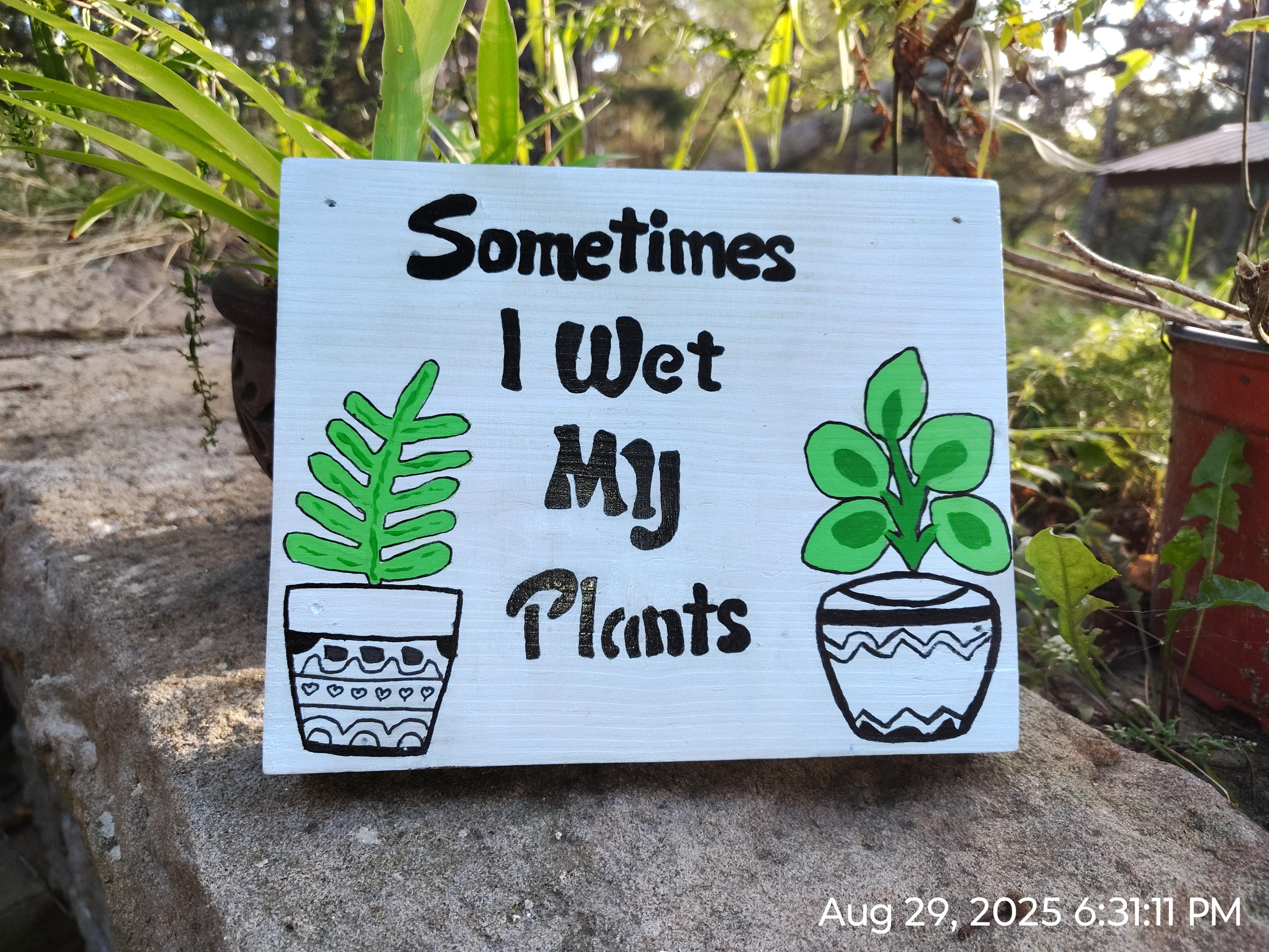 Plant Lovers Reclaimed Hand Painted HomeDecor