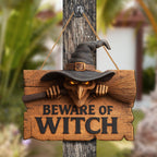 Beware of Witch Halloween Door Hanger