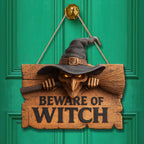 Beware of Witch Halloween Door Hanger