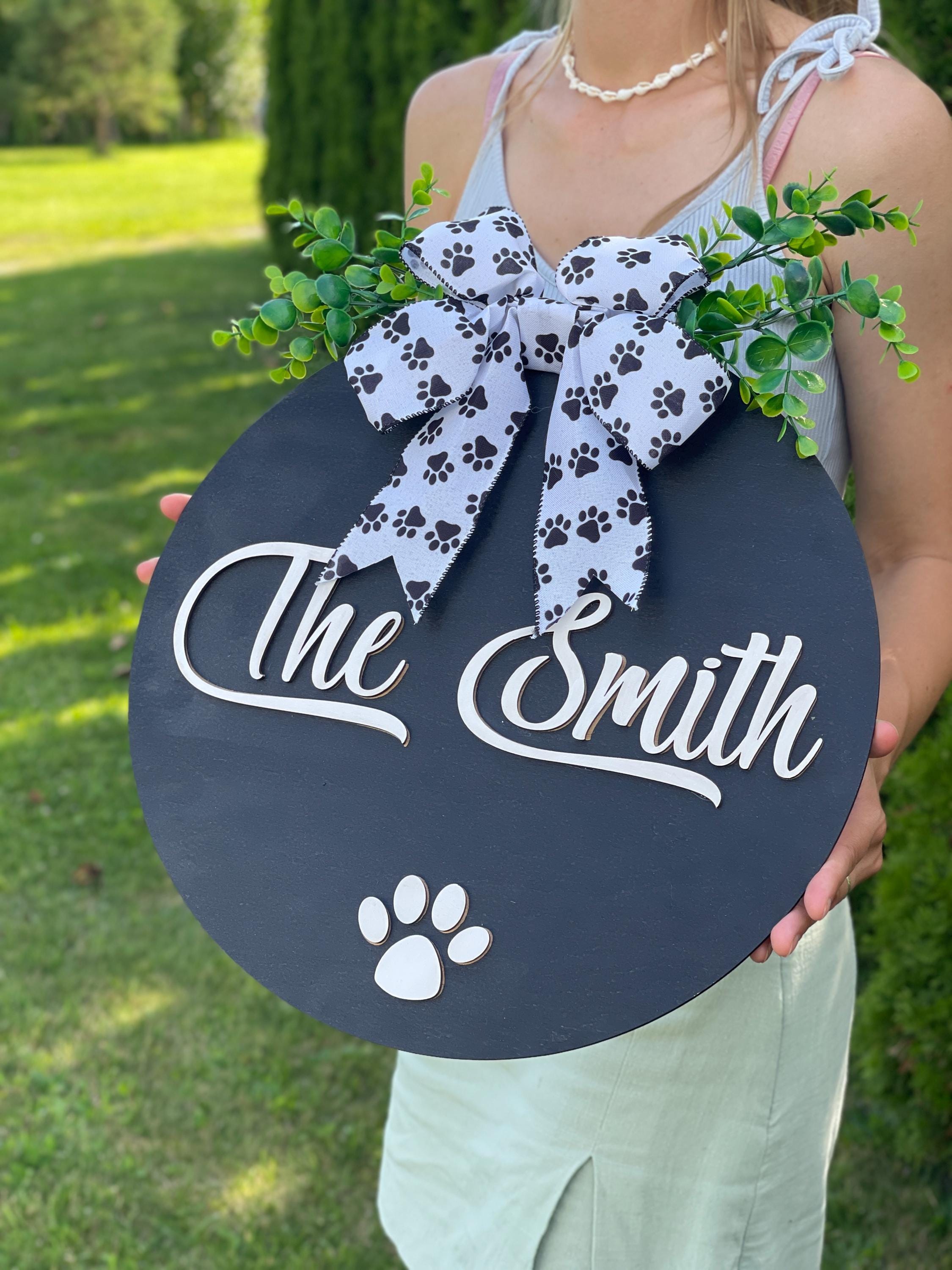 Welcome Sign Wreath Hanger Gift for family